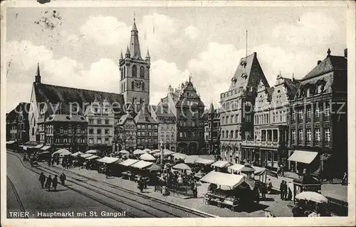 Trier Hauptmarkt mit St. Gangolf Kat. Trier