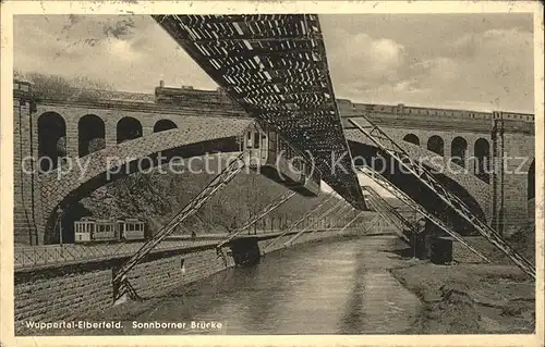 Elberfeld Wuppertal Sonnborner-Bruecke Schwebebahn / Wuppertal /Wuppertal Stadtkreis