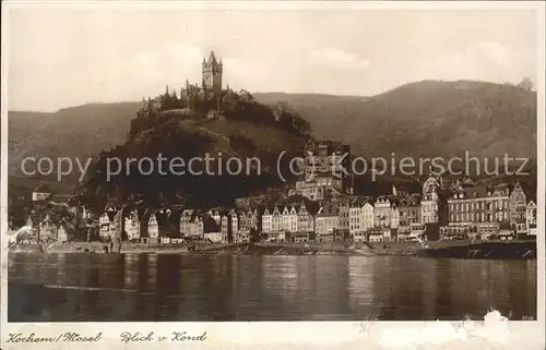 Kochem Panorama Burg von Kond Kat. Cochem