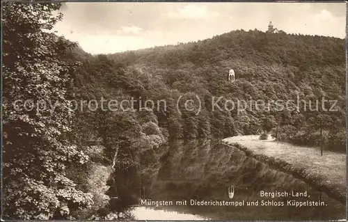 Wuppertal Muengsten mit Diedrichstempel Schloss Kueppelsten Kat. Wuppertal