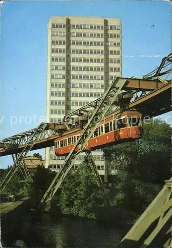 Wuppertal Schwebebahn Justizhochhaus Kat. Wuppertal
