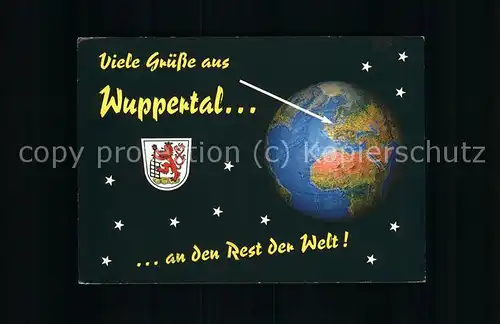 Wuppertal Erdkugel Wappen Kat. Wuppertal