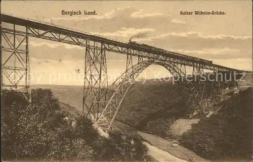 Muengsten Kaiser Wilhelm Bruecke Wupper Eisenbahn Kat. Remscheid