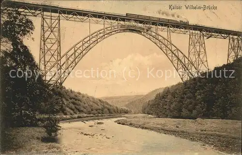 Muengsten Kaiser Wilhelm Bruecke Wupper Eisenbahn Kat. Remscheid