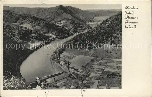 Heimbach Eifel Fliegeraufnahme Stausee Kermeterhochwald Kat. Heimbach