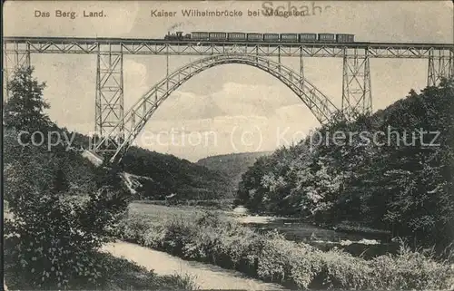 Muengsten Kaiser Wilhelm Bruecke Wupper Eisenbahn Kat. Remscheid