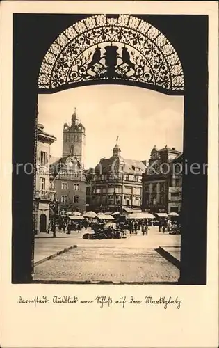 Darmstadt Torblick vom Schloss auf Marktplatz Kat. Darmstadt