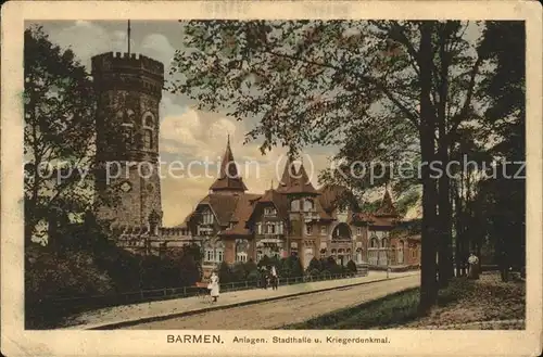 Barmen Wuppertal Stadthalle Kriegerdenkmal Kat. Wuppertal