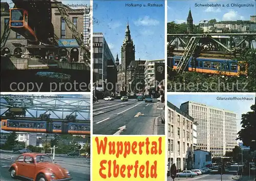 Elberfeld Wuppertal Schwebebahn Hofkamp Glanzstoffhochhaus / Wuppertal /Wuppertal Stadtkreis