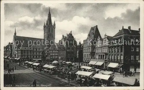 Trier Hauptmarkt mit St.Gangolf Kat. Trier