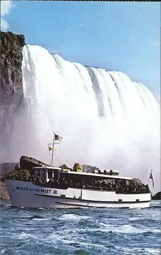 Niagara Falls Ontario Tour boat "Maid of the Mist" with Horseshoe Falls Kat. Niagara Falls