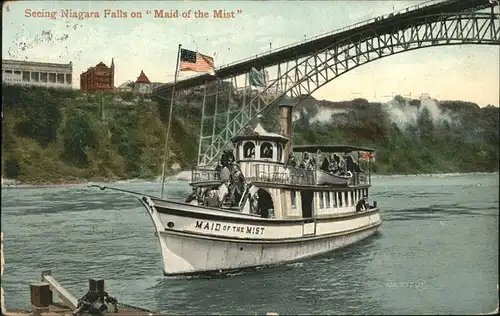 Niagara Falls Ontario Tour boat "Maid of the Mist" Flag Kat. Niagara Falls