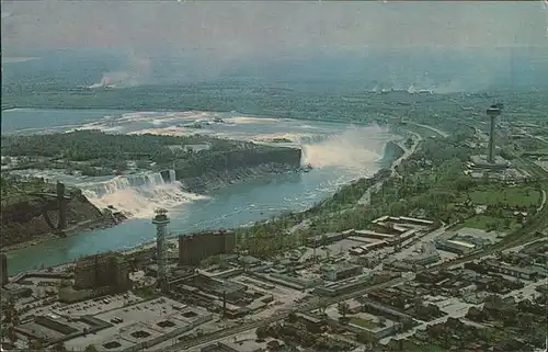 Niagara Falls Ontario Arial view American Falls Canadian Horseshoe Falls Sightseeing Tower Kat. Niagara Falls