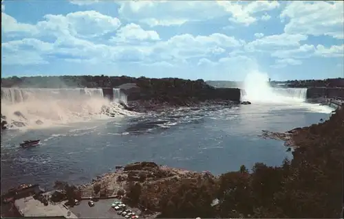 Niagara Falls Ontario General view of American Falls and Horsehoe Falls Kat. Niagara Falls