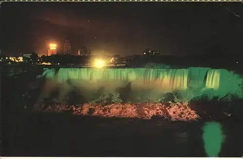 Niagara Falls Ontario American Falls illuminated Kat. Niagara Falls