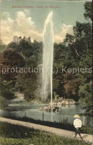 Badenweiler Kurpark Springbrunnen Kat. Badenweiler