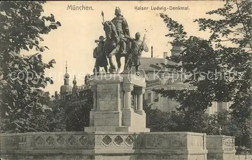Muenchen Kaiser Ludwig Denkmal Kat. Muenchen