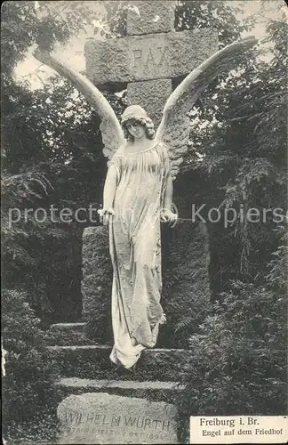 Freiburg Breisgau Engel Friedhof Kat. Freiburg im Breisgau