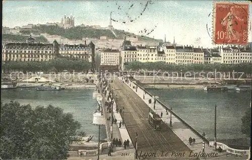 Lyon France Pont Lafayette Strassenbahn Bruecke Kat. Lyon