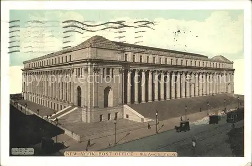 New York City Post Office 8th Ave. Strassenbahn / New York /