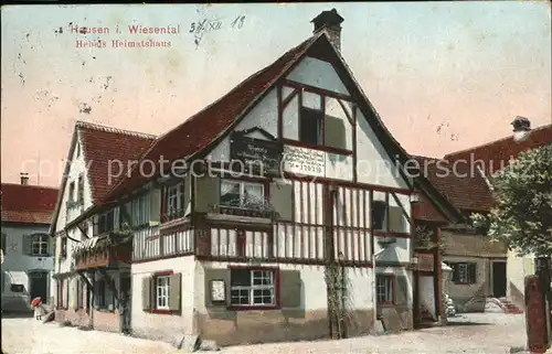 Hausen Wiesental Hebels Heimatshaus Kat. Hausen im Wiesental