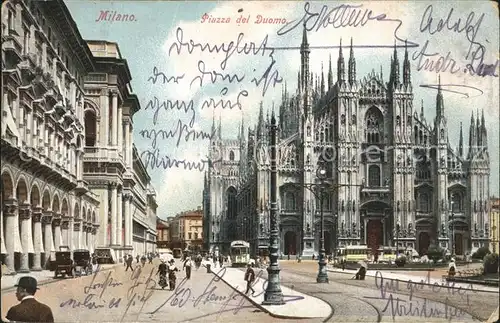 Milano Lombardia Piazza del Duomo Strassenbahn Kat. Milano