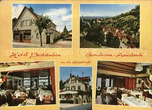 Bensheim Bergstrasse Hotel Poststuben Bergstr. Kat. Bensheim