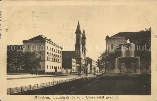 Muenchen Ludwigstrasse Universitaet Kat. Muenchen