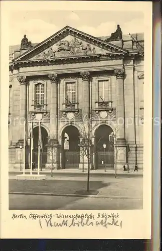 Berlin oeffentlich Wissenschaftliche Bibliothek Kat. Berlin