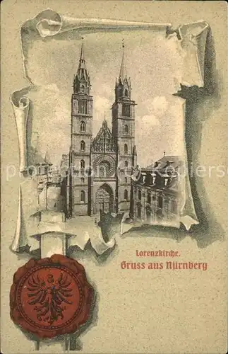 Nuernberg Wappen Lorenzkirche Kat. Nuernberg