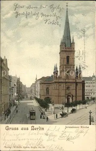 Berlin Strassenbahn Jerusalemer Kirche Kat. Berlin