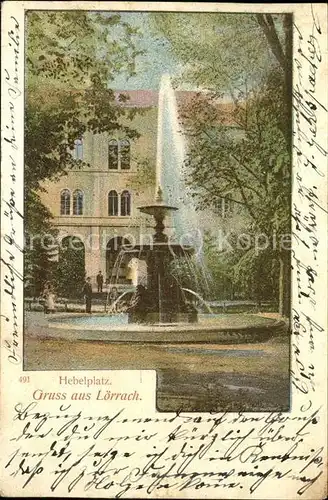 Loerrach Hebelplatz Springbrunnen Kat. Loerrach
