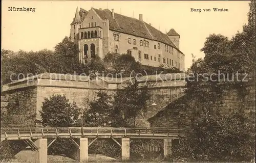 Nuernberg Westansicht von der Burg Kat. Nuernberg