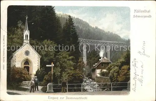 Hoellental Schwarzwald Eingang zur Ravennaschlucht Kat. Buchenbach