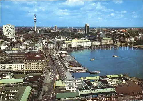 Hamburg Jungfernstieg mit Fernsehturm Kat. Hamburg