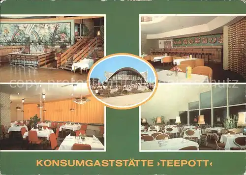 Warnemuende Ostseebad Innenansichten von der Konsum Gaststaette "Teepott" Kat. Rostock