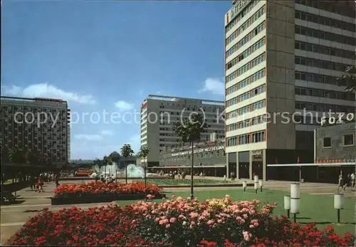 Dresden Pragerstrasse mit den Interhotels "Bastei Koenigstein u.Newa" Kat. Dresden