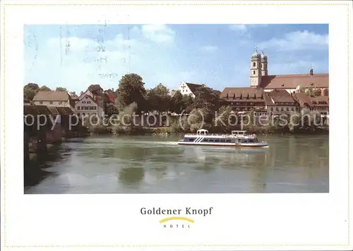 Saeckingen Rhein Hotel Goldener Knopf mit Rhein Kat. Bad Saeckingen