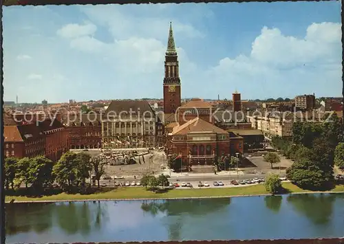 Kiel Kleiner Kiel mit Blick auf Rathaus Kat. Kiel