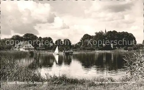 Bosau Blick zum Gaestehaus Seefrieden u.Gr.Ploener See Kat. Bosau