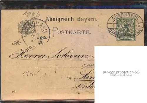 Ausstellung Bayr Landes Nuernberg 1896 Gebaeude Kat. Expositions