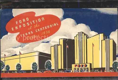 Expositions Ford Texas Centennial Dallas 1936 Kat. Expositions