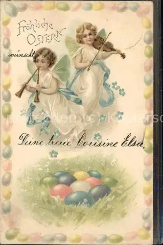 Geige Engel Floete Ostern Kat. Musik