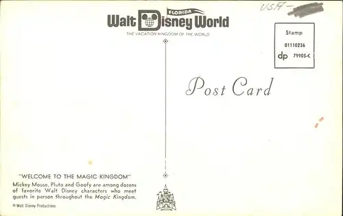 Disney Walt Magic Kingdom Mickey Mouse Pluto Goofy Kat. Unterhaltung