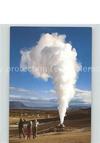 Vulkane Geysire Vulcans Geysers Dampfausfluss in einem Schwefelfeld bei Namaskard Myvatn Vulkan Krafia Island Kat. Natur