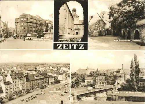 Zeitz Moritzburg Schlosshof Alte Stadtmauer Freiheit Friedensplatz Karl Marx Bruecke Kat. Zeitz