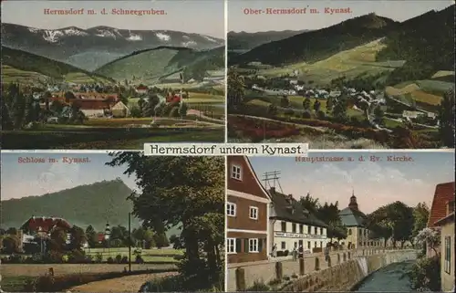 Hermsdorf Schneegruben Kynast Schloss Hauptstrasse Kirche x