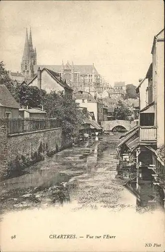 Chartres Vue sur l`Eure Kat. Chartres