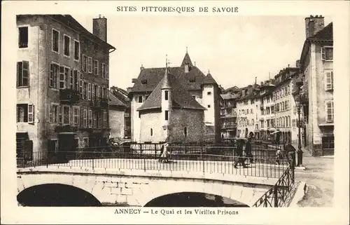 aw13006 Annecy Haute-Savoie Quai 
Les Vieilles Prisons Kategorie. Annecy Alte Ansichtskarten