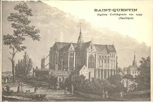 aw13135 St Quentin Aisne Eglise Collegiale Kategorie. Saint-Quentin Alte Ansichtskarten